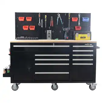 Walmart Frontier 62 inch 10 Drawer Heavy Duty Tool Chest, Mobile Workstation Tool Box Organizer offer