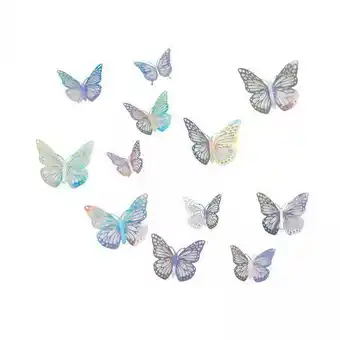 Walmart Cuticate 5x3D Butterfly Wall Stickers DIY Decals for Cake Decors Window Patio Lawn Yard B offer