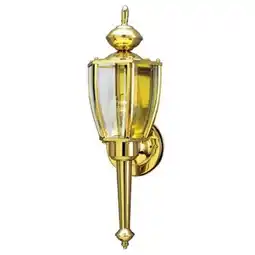 Walmart 66924 1 Light Wall Lantern, Polished Brass offer