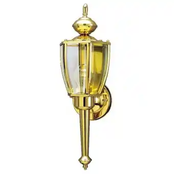 Walmart 66924 1 Light Wall Lantern, Polished Brass offer