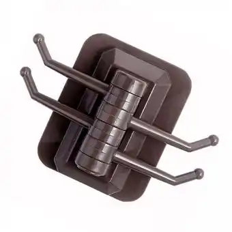 Walmart Fancyes 2xKitchen Rotary Hook Self Adhesive Rack Bathroom Towel Hooks for Office Brown offer