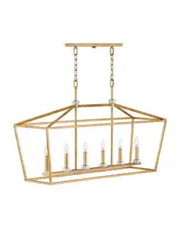 Walmart Hinkley Lighting - Six Light Chandelier - Chandelier - Stinson - 6 Light Linear offer