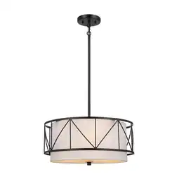 Walmart Kichler 52075 Birkleigh 3 Light 18 Wide Pendant - Black offer