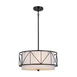 Walmart Kichler 52075 Birkleigh 3 Light 18 Wide Pendant - Black offer