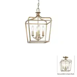 Walmart Minka Lavery 4445-582 4 Light Pendant From The Laurel Estate Collection - Gold offer