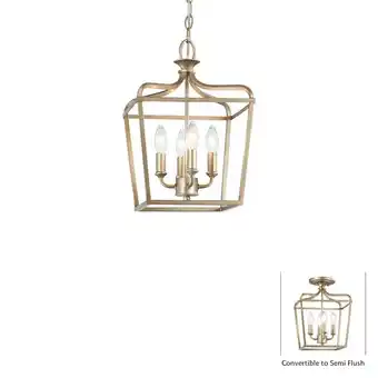 Walmart Minka Lavery 4445-582 4 Light Pendant From The Laurel Estate Collection - Gold offer