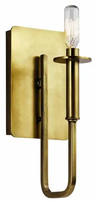 Walmart Kichler 43363 Alden 1 Light 12 Tall Wall Sconce - Brass offer