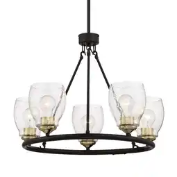 Walmart 5 Light Chandelier In 24-Coal/Stained Brass Finish -Traditional Installation Minka Lavery 2435-878 offer