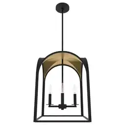 Walmart Hunter Fan Company 4 Bulb Iron Hanging Ceiling Pendant Light Fixture offer