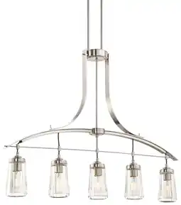 Walmart Minka Lavery 3306-84 Poleis 39 5 Light Island Pendant in Brushed Nickel offer