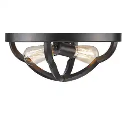 Walmart Smithsonian Saxon Flush Mount in Aged Bronze offer