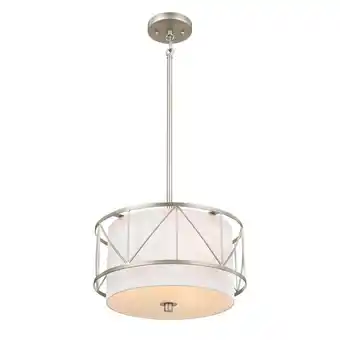 Walmart Kichler 52074 Birkleigh 3 Light 14 Wide Pendant - Nickel offer