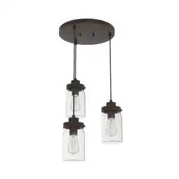 Walmart Hunter Fans - Devon Park 3-Light Round Cluster Pendant in Farmhouse Style-14.5 offer