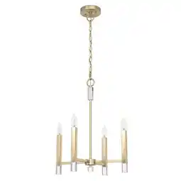 Walmart Hunter Sunjai 17 Pendant Sunjai 4 Light 17 Wide Taper Candle Pendant - Alturas Gold offer