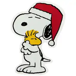 Walmart Northlight Peanuts Snoopy Hugs Woodstock Double Sided Christmas Window Cling Decoration - 7 offer