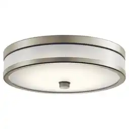 Walmart Kichler 11302Led Pira 12 Wide Integrated Led Flush Mount Drum Ceiling Fixture - Nickel offer