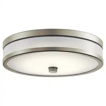 Walmart Kichler 11302Led Pira 12 Wide Integrated Led Flush Mount Drum Ceiling Fixture - Nickel offer