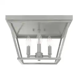 Walmart Hunter Laurel Ridge Brushed Nickel 4 Light Flush Mount Ceiling Light Fixture offer