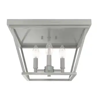 Walmart Hunter Laurel Ridge Brushed Nickel 4 Light Flush Mount Ceiling Light Fixture offer