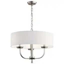 Walmart Kichler Kennewick 3-Light Traditional Chandelier in Brushed Nickel offer