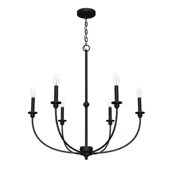 Walmart Hunter Fans - Southcrest - 6 Light Chandelier In Casual Style-30.5 Inches Tall offer