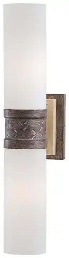 Walmart 2 Light Wall Sconce In Transitional Style 18.5 Inches Tall By 4.25 Inches Wide Minka Lavery 4462-273 offer