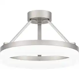 Walmart Quoizel Pcoh1716 Cohen 16 Wide Led Semi-Flush Ceiling Fixture - Nickel offer