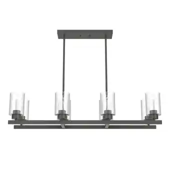 Walmart Hunter Fans - Hartland 8-Light Linear Chandelier In Farmhouse Style-8.25 Inches offer