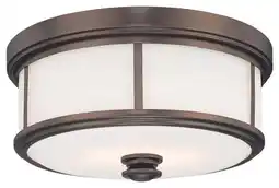 Walmart Minka Lavery - 3 Light Flush Mount in Traditional Style - 7 inches tall by 16 offer