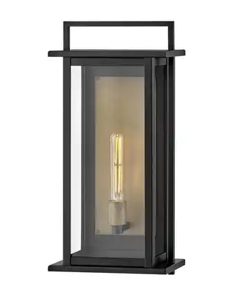 Walmart Hinkley Lighting 24025 Langston 1 Light 22 Tall Outdoor Wall Sconce - Black / Burnished offer