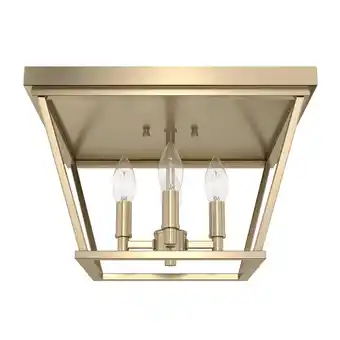 Walmart Hunter Laurel Ridge Alturas Gold 4 Light Flush Mount Ceiling Light Fixture offer