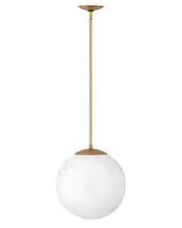 Walmart 1 Light Medium Orb Pendant-Heritage Brass Finish-Cased Opal Glass Color Hinkley Lighting 3744Hb-Wh offer