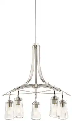 Walmart Minka Lavery - Poleis - Chandelier 5 Light Brushed Nickel in Transitional Style offer