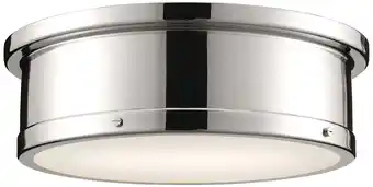 Walmart Kichler 52541 Serca 3 Light 18 Wide Flush Mount Drum Ceiling Fixture - Nickel offer