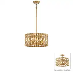 Walmart N6772-293-Minka Metropolitan-Coronade - Four Light Convertible Pendant -Traditional Installation offer