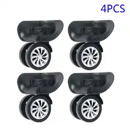 Walmart 4Pcs/Set Replacement Luggage Suitcase Wheels Swivel Universal Wheel Black offer