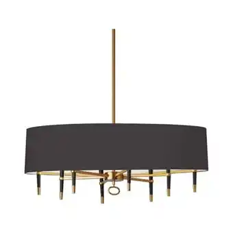 Walmart Dainolite LAN-408HC-VB-BK 8 Light Incandescent Horizontal Chandelier, Vintage Bronze, Black Shade offer