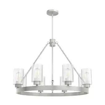 Walmart Hunter Hartland Brushed Nickel 8 Light Chandelier Ceiling Light Fixture offer