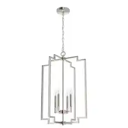 Walmart Hunter Zoanne 19 Pendant Zoanne 4 Light 19 Wide Taper Candle Multi Light Pendant - Nickel offer