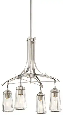 Walmart Minka Lavery - Poleis - Chandelier 4 Light Brushed Nickel in Transitional Style offer