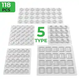 Walmart HFLWYWD Self Adhesive Clear Silicone Gel Round Door Cabinet Pads Feet Bumper W3E4 offer