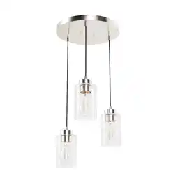 Walmart Hunter 13062 Hartland 3 Light 14 Wide Multi Light Pendant - Nickel offer