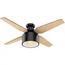 Walmart Hunter Cranbrook 52 Low Profile Home Ceiling Fan with LED Light, Gloss Black offer