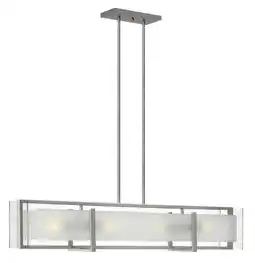 Walmart Hinkley Lighting - Latitude - 4 Light Linear Chandelier in Transitional-Modern offer