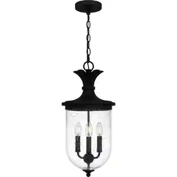 Walmart Quoizel Hvn1910 Havana 3 Light 10 Wide Taper Candle Outdoor Mini Pendant - Black offer