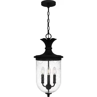 Walmart Quoizel Hvn1910 Havana 3 Light 10 Wide Taper Candle Outdoor Mini Pendant - Black offer