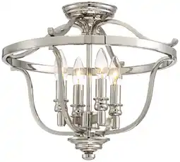 Walmart Minka Lavery - Audrey's Point - 4 Light Semi-Flush Mount in Transitional Style offer