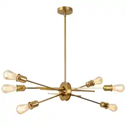 Walmart Dainolite Nebraska Modern and Contemporary 6 Light Incandescent Horizontal Pendant Aged Brass offer