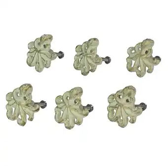 Walmart Zeckos White Cast Iron Octopus Drawer Pulls Cabinet Knob Set of 6 offer