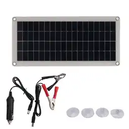 Walmart Portable 20W Solar Panel Battery Charger - Trickle Charging Kit for Car, Automotive, Motorcycle, RV offer